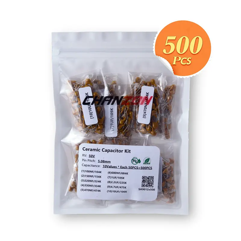 NEW Monolithic Ceramic Capacitor 10PF to 10UF 50V MLCC Capacitor 100NF 1UF 10UF Electronic Components for Circuit Use Pack - Image 9
