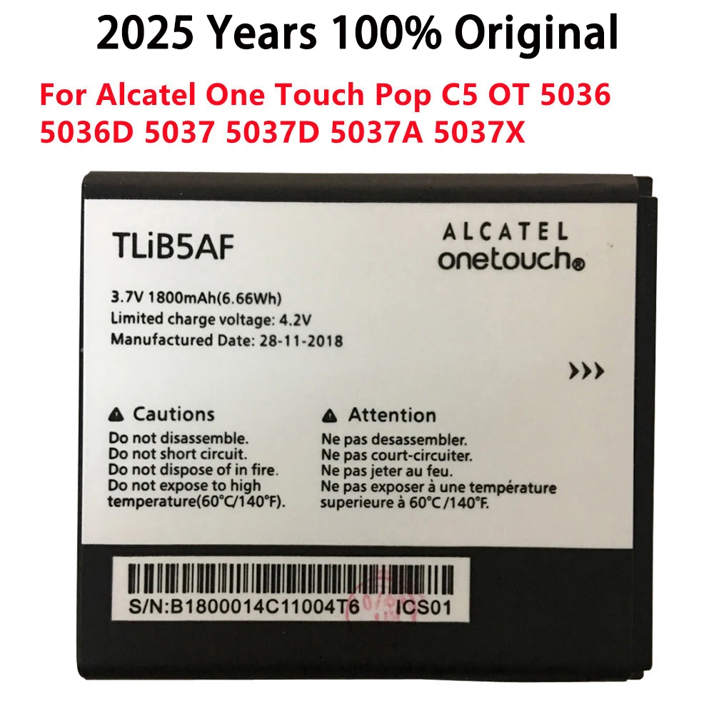 1800mAh NEW TLiB5AF Battery For Alcatel One Touch Pop C5 OT 5036