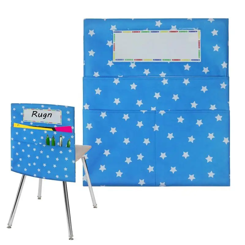 

Classroom Chair Organizer Cute Star 600D Oxford Cloth Chair Pocket Universal Space Saving Anti Fade Chair Organizer 3 Colors For