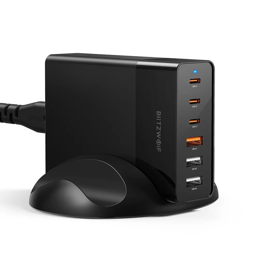Blitzwolf Bw-s25 75w Portos Carregador de Estação de Carga de Desktop Pps Pd3.0 Qc3.0 Scp Carga Rápida para Iphone 14 14 Plus 14 Pro Max para Samsung Galaxy z Fold S22 Ultra Macbook Air para Ipad Pro 2023 - Image 2