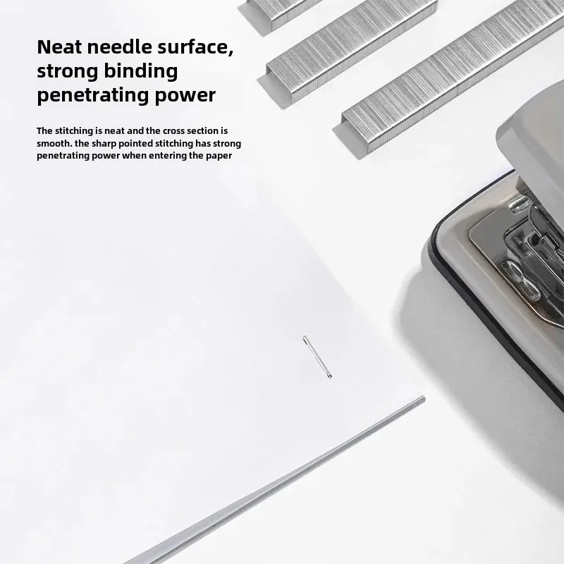 Deli High Strength Long Row Industrial Stapler Office Staple Nail Single Box Silver0012L Factory Direct Supply