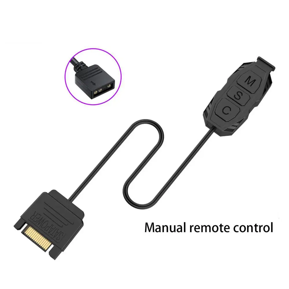 

Argb Mini Controller 5v 3pin To SATA Powered Built-in Light For Cpu Case Cool Fan Water Cooling Radiator