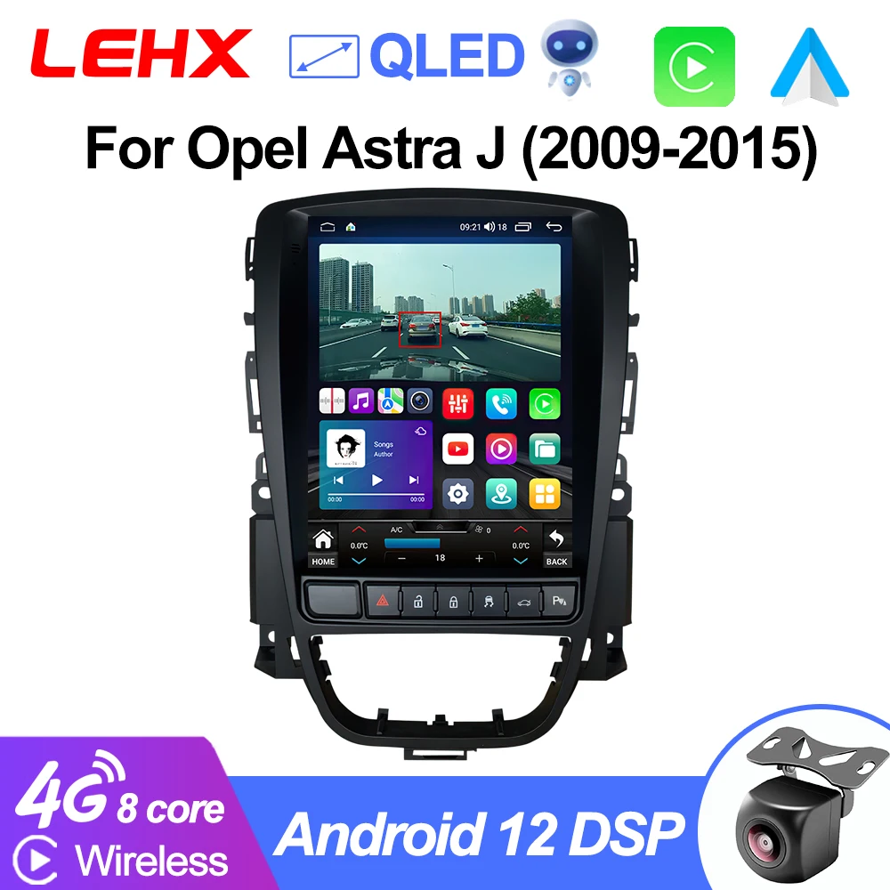LEHX Pro 차량용 라디오, 오펠 아스트라 J 복스홀 뷰익 베라노 2009-2015 멀티미디어, 2Din 스테레오, 4G GPS 카플레이, 테슬라용, 안드로이드 12