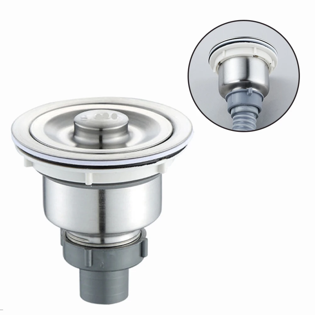 kitchen sink faucets 304 Stainless Steel Kitchen Sink Drainer Filter Sink Strainer Sewer Bathroom 110mm Washer Kitchen Sink Strainers Head Plug kitchen faucet sale