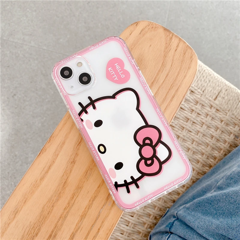 apple 13 pro max case BANDAI Hello Kitty Cute Cat Cinnamoroll Phone Case For IPhone 11 12 7 8P X XR XS XS MAX 11 12 pro 13 Pro max 13 Pro Max Soft apple iphone 13 pro max case iPhone 13 Pro Max