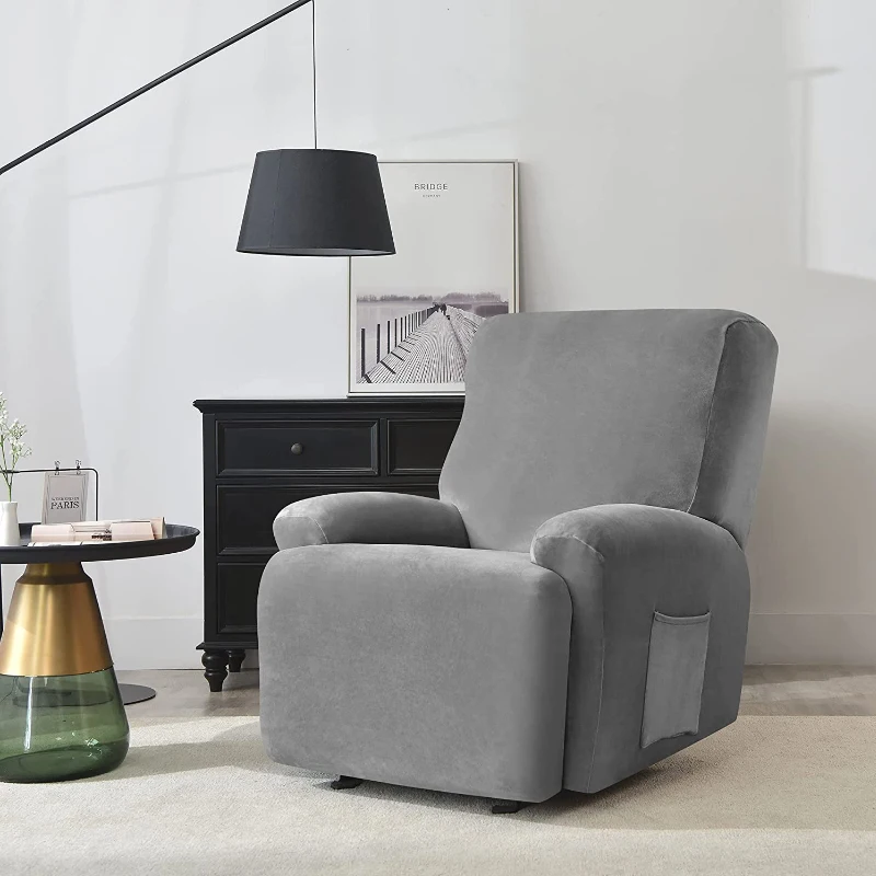 Single Seat Anti Slip Recliner Sofa Covers Velvet Stretch Reclining Couch Slipcovers Furniture Anti Cat Scratch Recliner Chair P 3