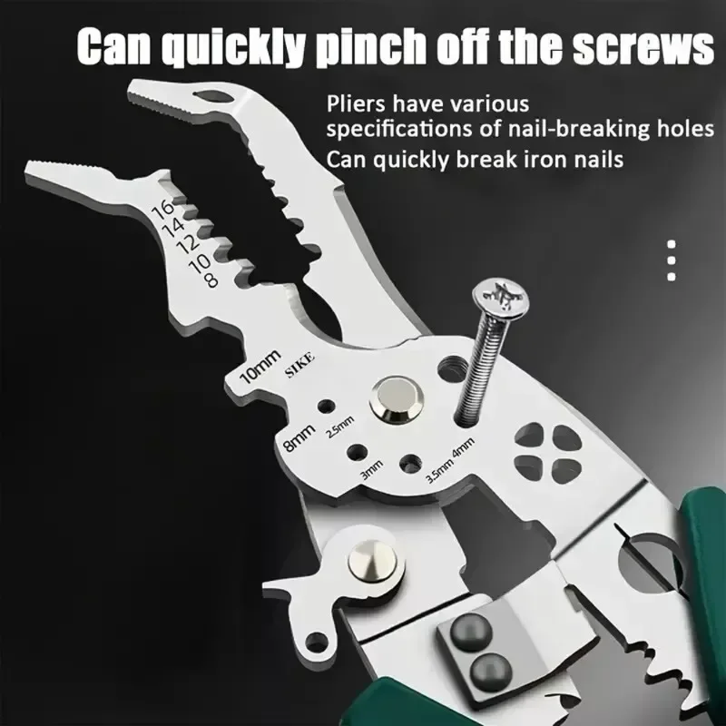 Multi-function Electrician Pliers Industrial-grade Special-purpose Wire Stripping Artifact Wire Crimping Stripping Pliers Tools 4