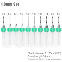 Premium 10-Piece Precision Carbide Mini Drill Bit Set for PCB and CNC Applications (10pcs 1.0mm)