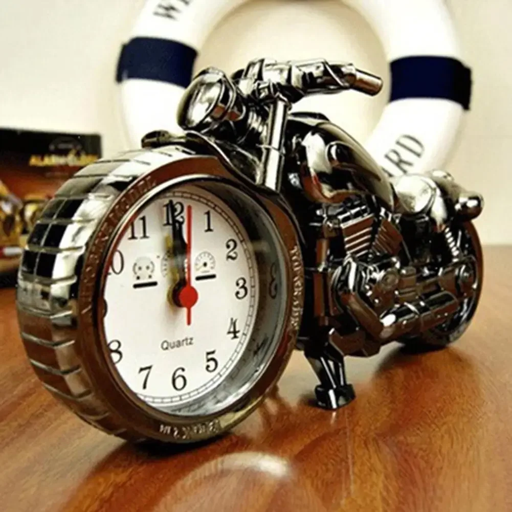 Personalized Desktop Quartz Clock Personality Gift Friends Cool Motorcycle Alarm Clock Model Fashion Retro Alarm quartz clock movement,retro desk clock,retro telephone alarm clock