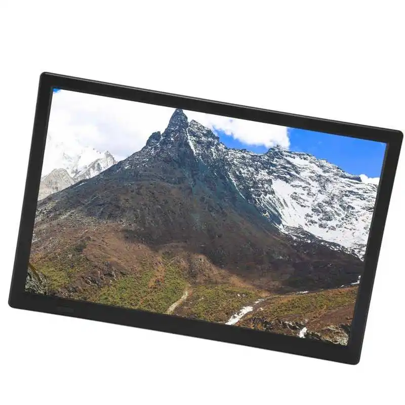 16 Inch 100‑240V Portable LED TV High Sensitivity Tuner Rechargeable LED Digital TV with Stand for Outdoor EU Plug