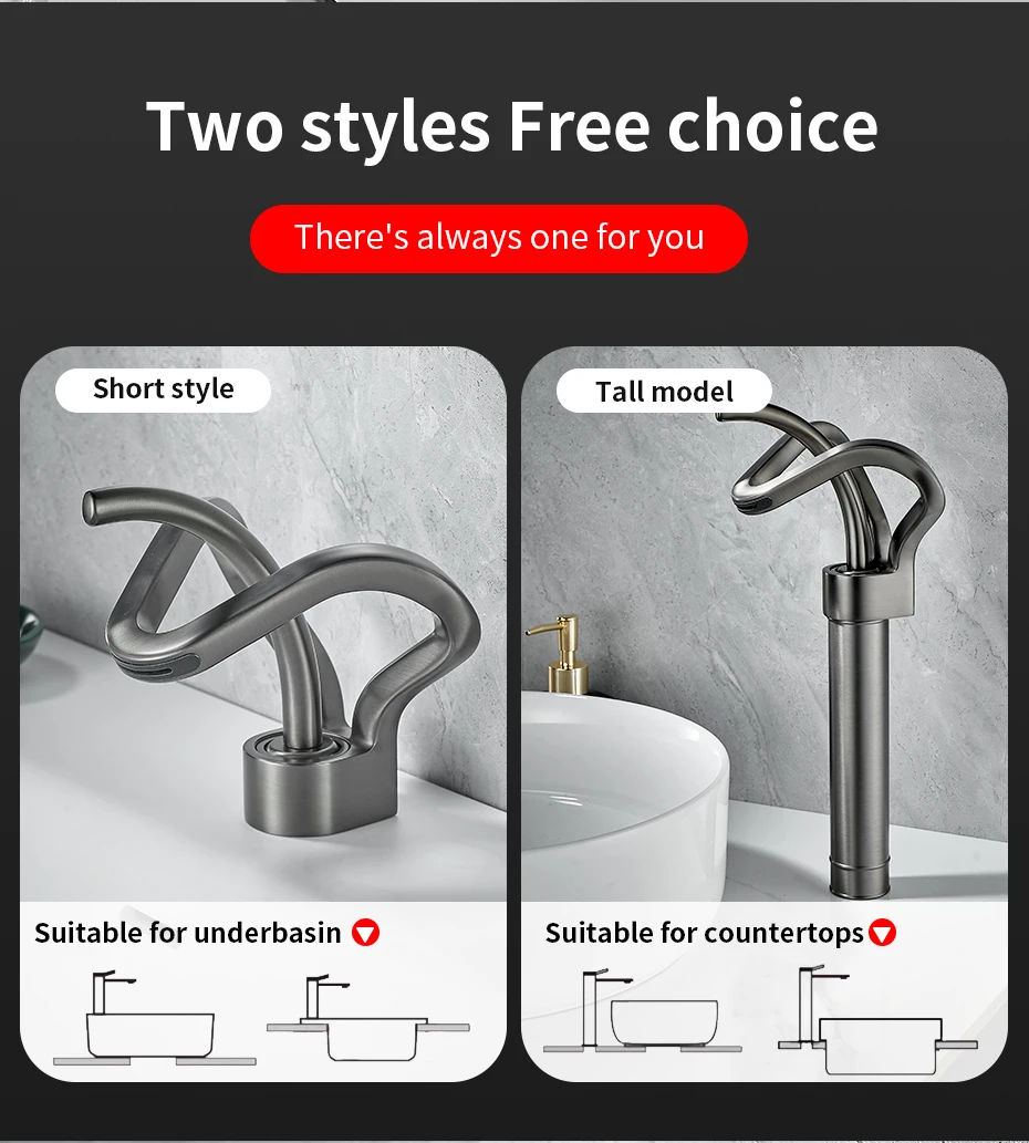 Description Picture 3 of itemBasin Faucets Waterfall Bathroom Faucet Single handle Basin Mixer Tap Bath Black Faucet Brass Sink Water Crane Silver 855983