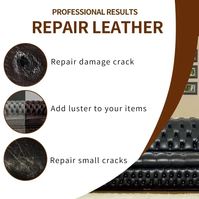 Liquid Leather Repair Kit Car Shoe Cleaner Home Up Color Repair and Renovation Paste 20 Ml Household Cleaning Chemicals