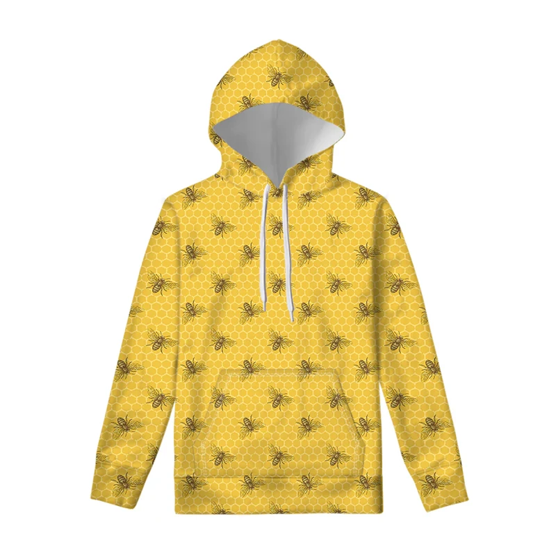 mens-3d-bee-print-oversized-hoodie-vintage-loose-pullover