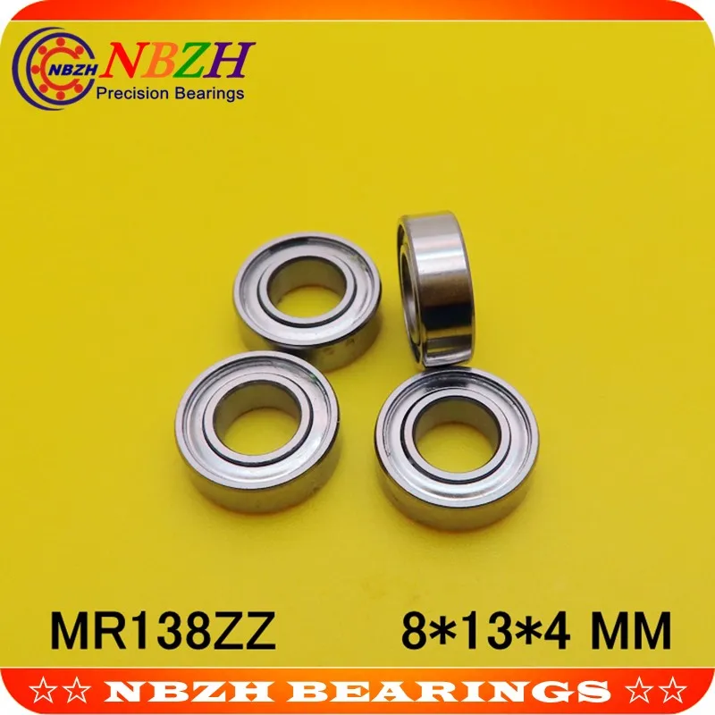 NBZH Bearing8x13x4 Metal Shields Bearings ABEC-7 Stainless Steel MR138 ZZ MR138ZZ 8*13*4
