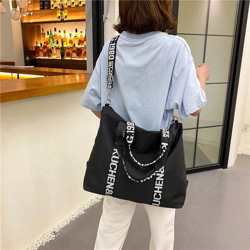 Frauen Hohe Qualität Nylon Schulter Taschen Große Kapazität Casual Tote Handtasche Top-griff Mode Tote Umhängetasche – Detail 14