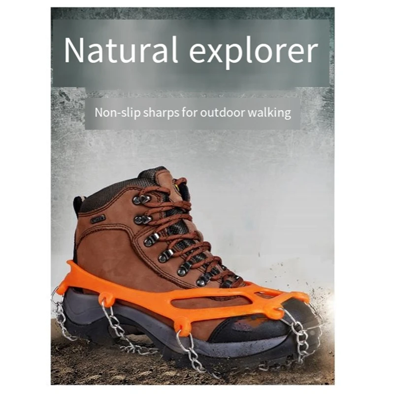 Crampons Stainless Steel Anti-Skid Ski Claws Mud Ice And Snow Anti-Skid Shoe Covers Mountaineering Anti-Skid Shoe Chains 2