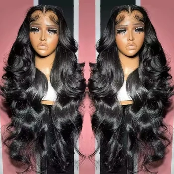 Body Wave 28 30 Inch 200 Density HD Lace Frontal 13X4 13X6 Human Hair Wigs Brazilian Glueless Lace Front Wig For Women 1