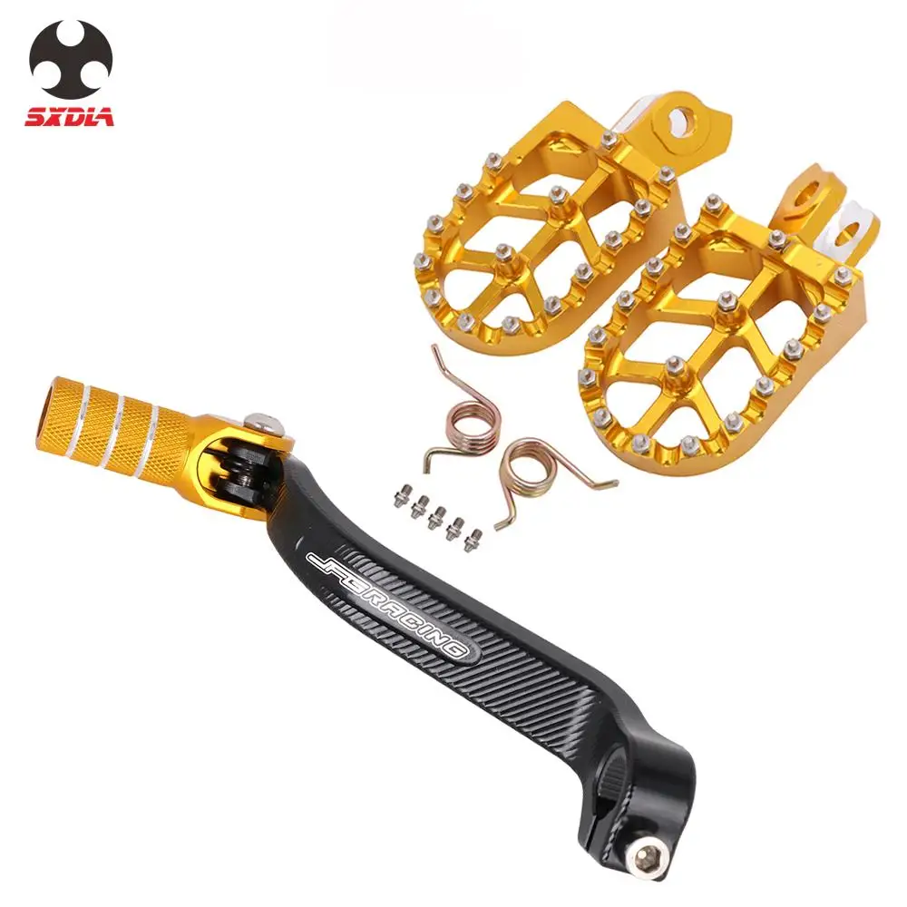 

Motorcycle CNC Footpeg Footrests Foot Peg Rests Shift Shifter Lever Pedal For Suzuki RMZ450 RMZ 450 2008-2018