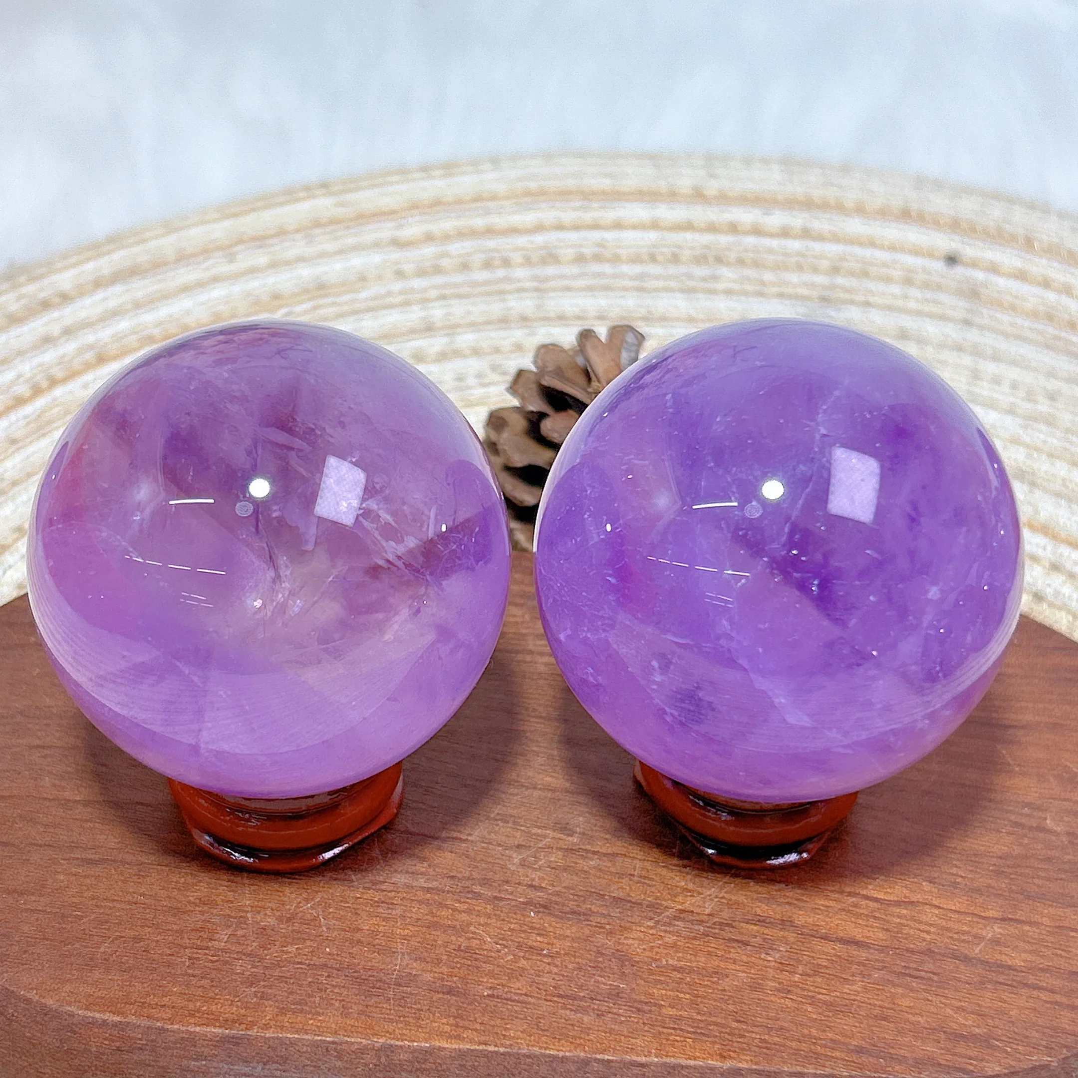 Brazil Amethyst Sphere Rainbow Ball High Quality Natural Crystals Healing Gemstones Home Decorations Room Decor Mineral Gift 3