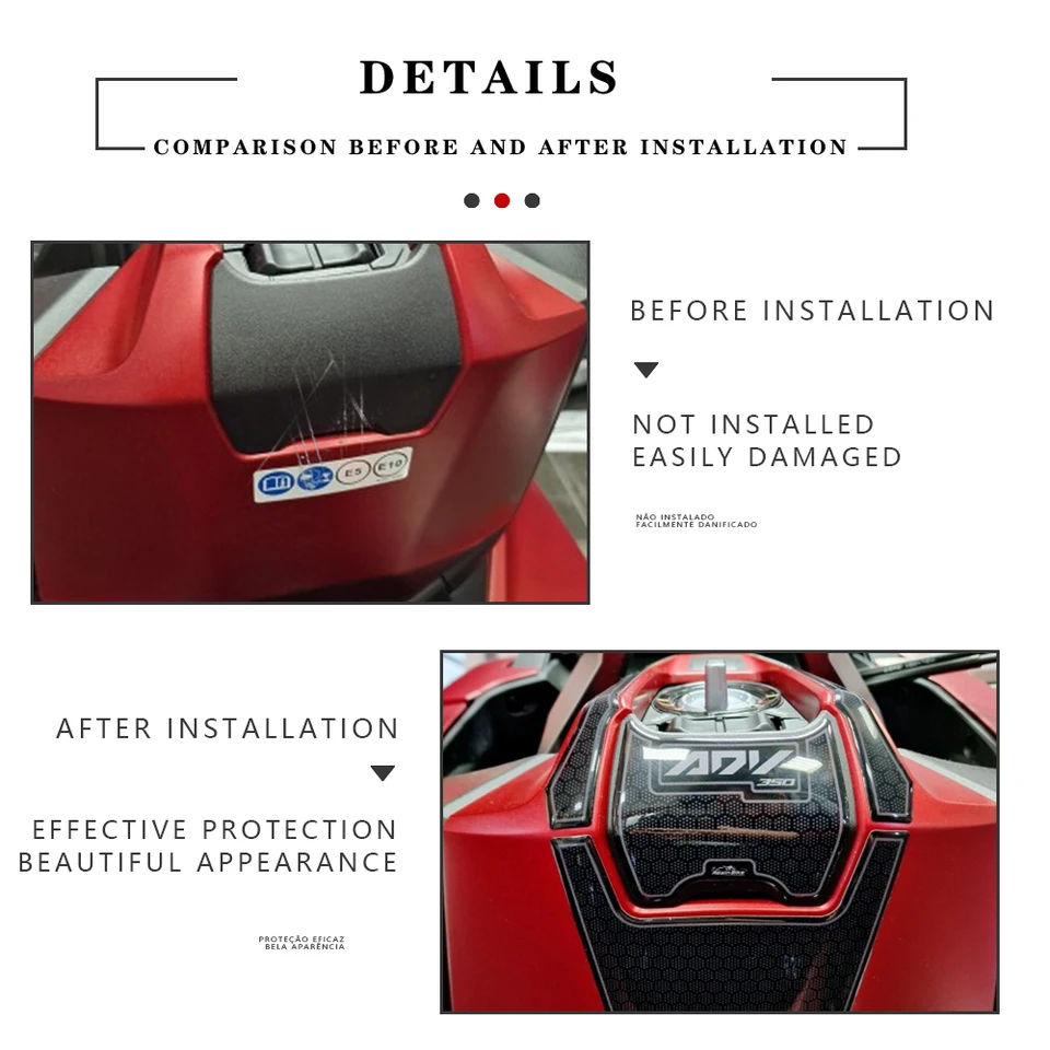 Adhesivo Protector Para Depósito De Honda ADV 350 2022-2023 | Anti-Arañazos | Decoración 3D Motocicleta