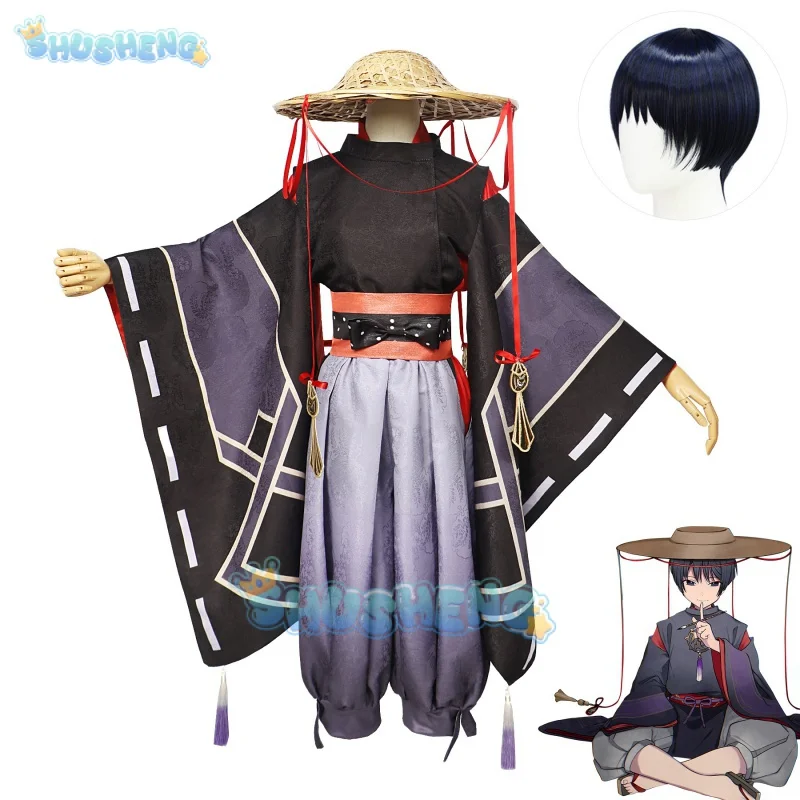 

Genshin Impact Black Balladeer Cosplay Costume Anime Game Men Cos Wanderer Kunikuzushi Scaramouche Full Set