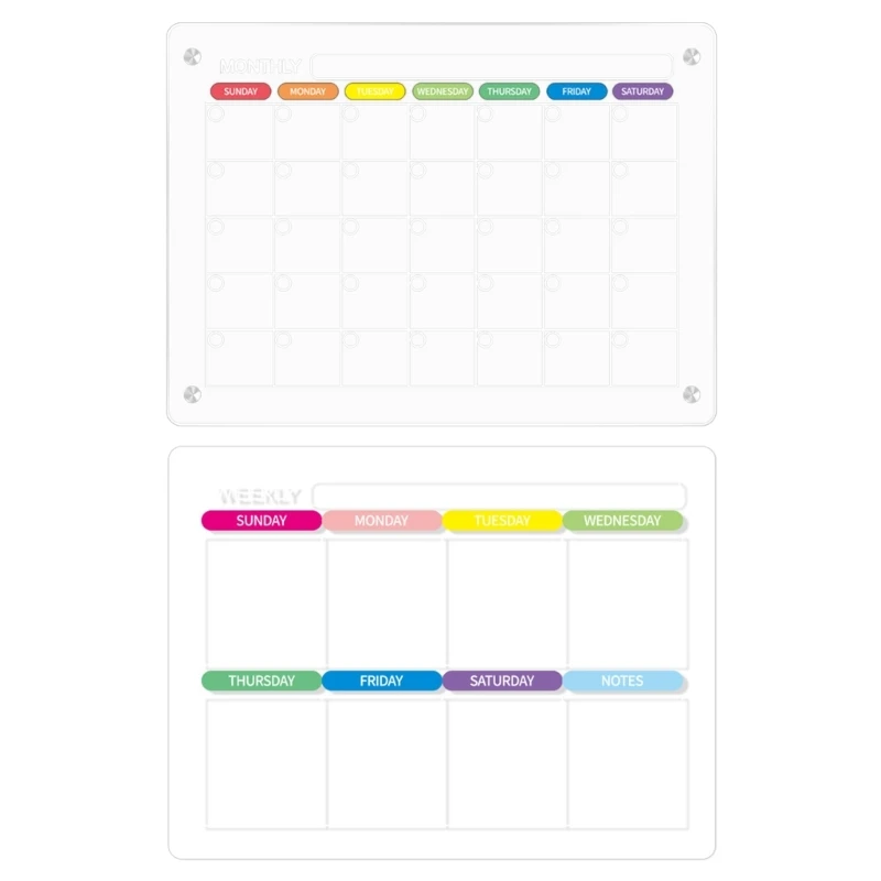 

Acrylic Magnetic Calendar Weekly Planner Organize Your Week Effectively Stay Productive Every Day Magnet Planners E9LD