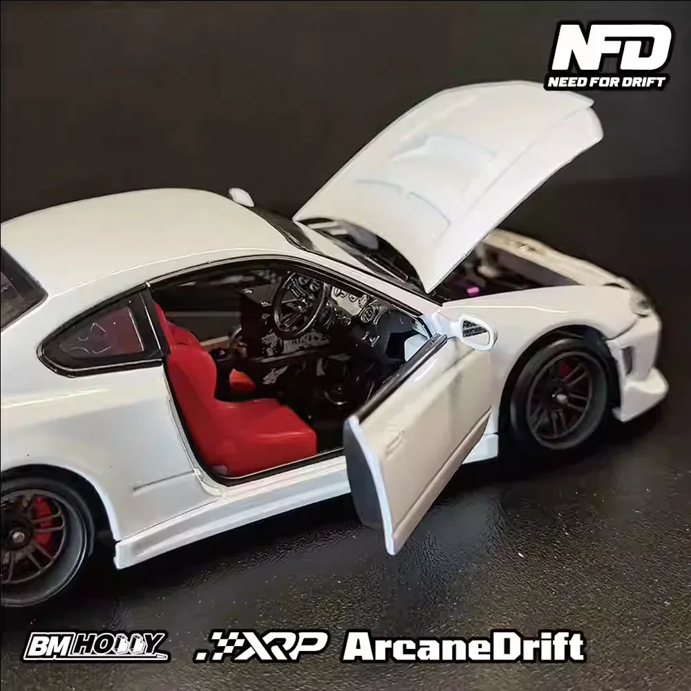 XRP NFD-S15 1:24 RC Drift Car  Alloy Simulation Model RTR  Electric Remote Control Model Car MINI Racing Adults Childrens Toys 4