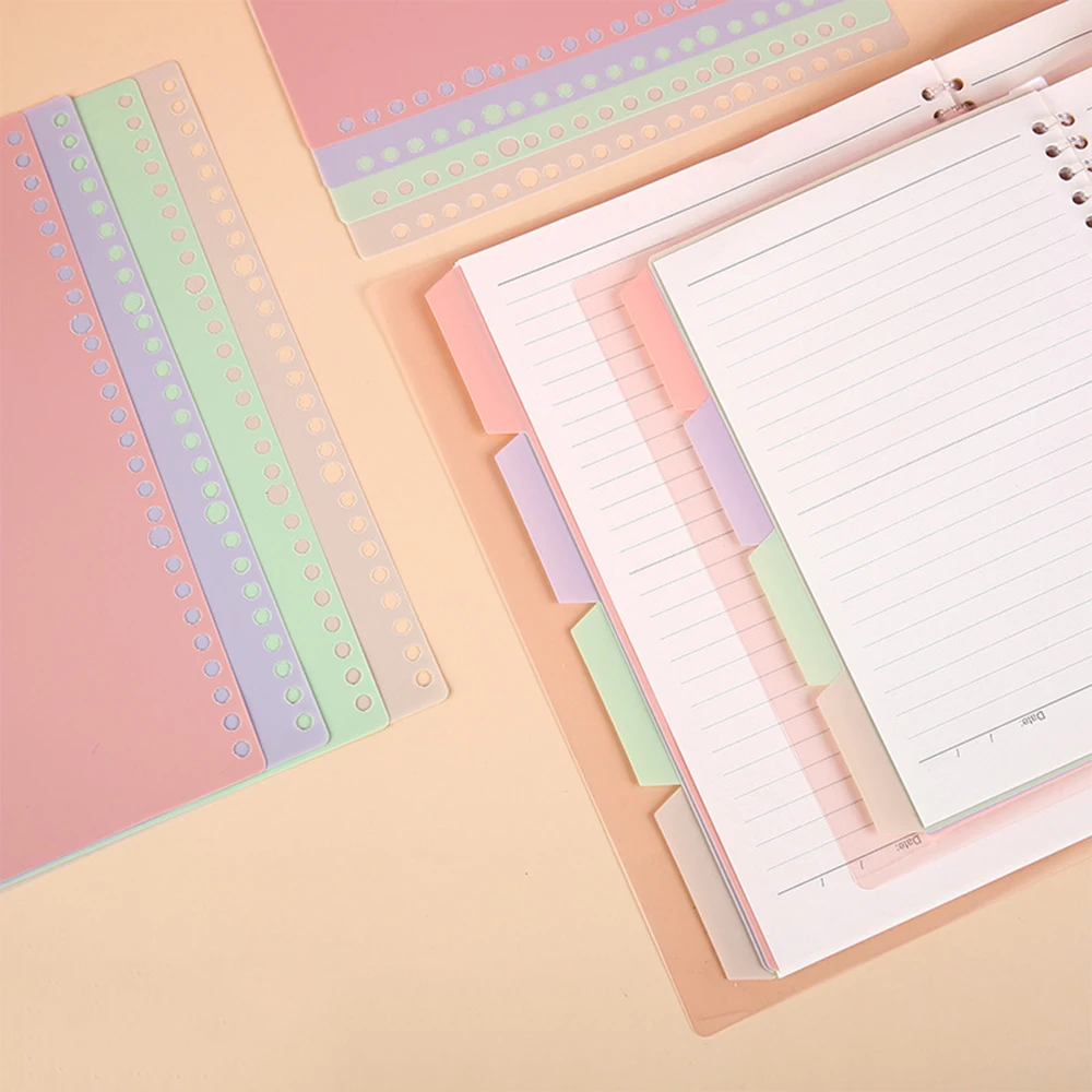 Séparateur de papier pour fichiers A5 A4, séparateur de Page d'index à feuilles mobiles 4 pièces/ensemble