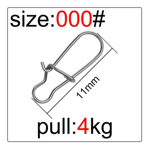 50Pcs Fishing Swivel Connector Hooks Line Clip Lock Carabiners Stainless Steel Fishing Fastener Snaps Tools - Image 17