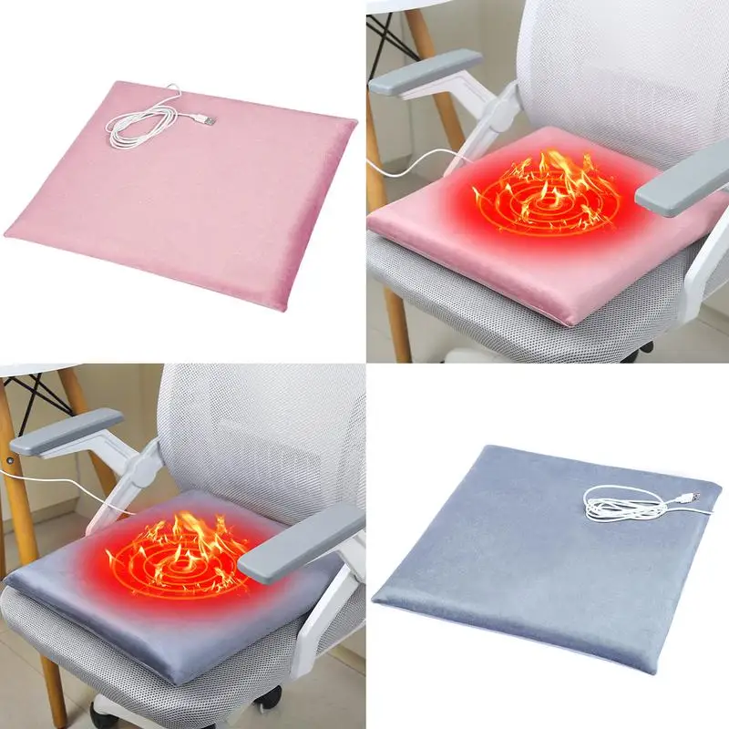 

Heated Car Seat Cover Universal 5v Car Seat Covers For Heated Seats Memory Foam Self-Heating Heated Cushion Soft Warm Pad