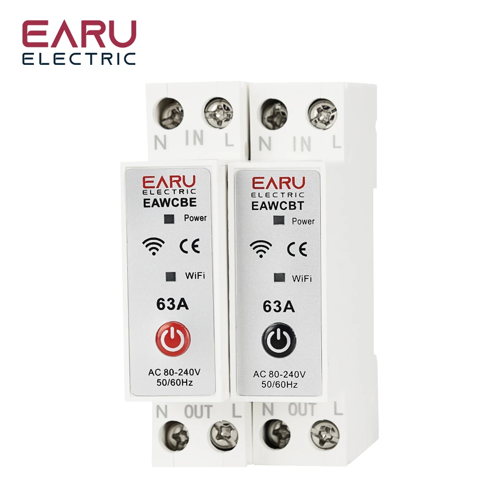 1P 1P+N WiFi Smart Circuit Breaker Time Relay Switch Remote Control by Tuya Smar