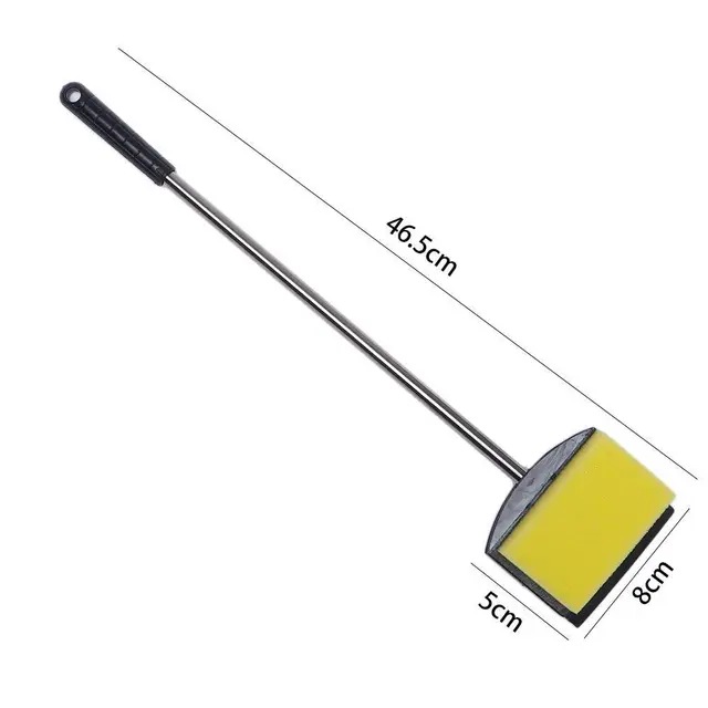 Double-sided Glass Long Handle Fish Tank Clean Cleaning Tool Kit Sponge Brush Aquarium Cleaner 3