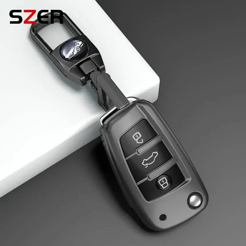 Luxury TPU Car Flip Key Cover Case - Premium Automotive Accessories