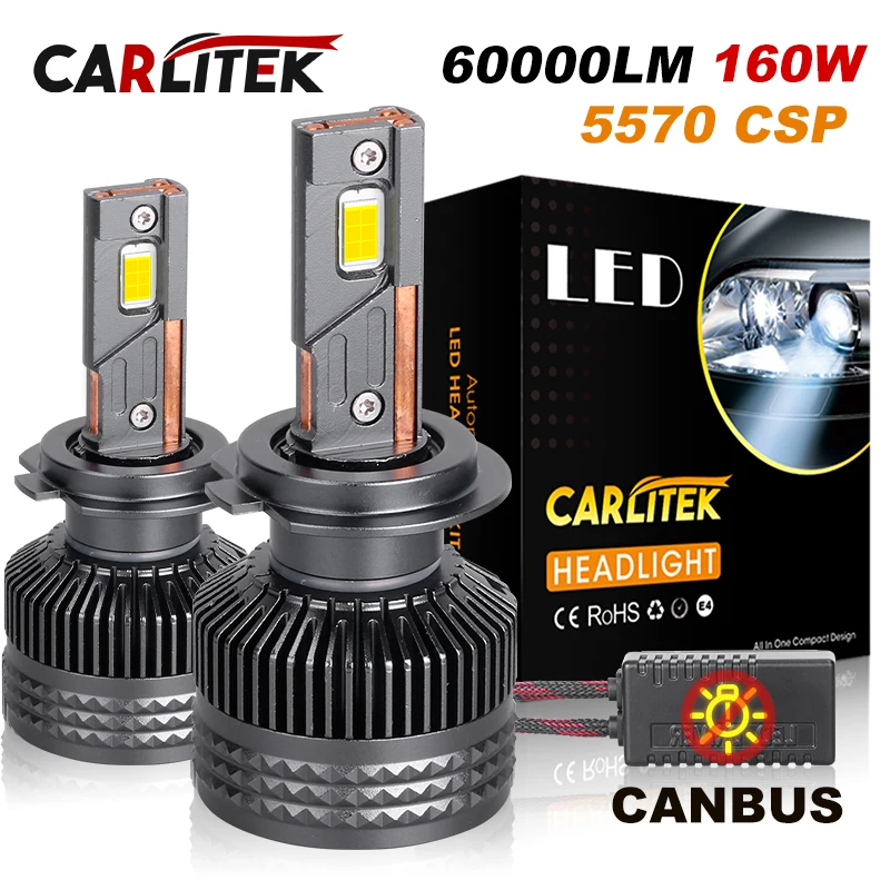 H4 60W Phare Voiture LED Etanche IP68 Antibrouillard 6000LM Ampoule Auto  Camion Bateau Headlight Kit Vehicule Lampe DC 6-70V - AliExpress