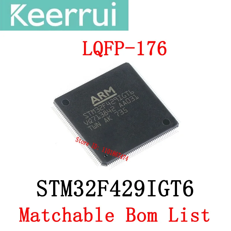 

1~360PCS/lot brand new original STM32F429IGT6 LQFP-176 STM32F429 IGT6 STM32F STM32 microcontroller IC chip matching BOM list