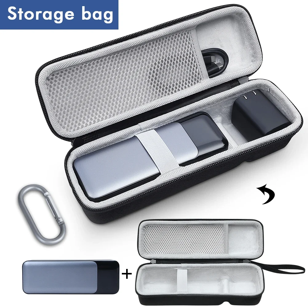Carrying Case EVA Waterproof Protective Hard Case Shockproof Hand Rope Carabiner Anker Prime 27650mAh Power Bank 250W