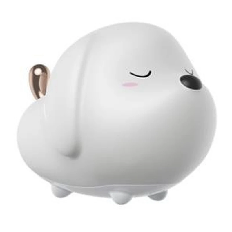 Promotion! Cute Night Light Press Sensor Animal Dog RGB Color LED Lamp For Baby Children Bedroom Decorative |