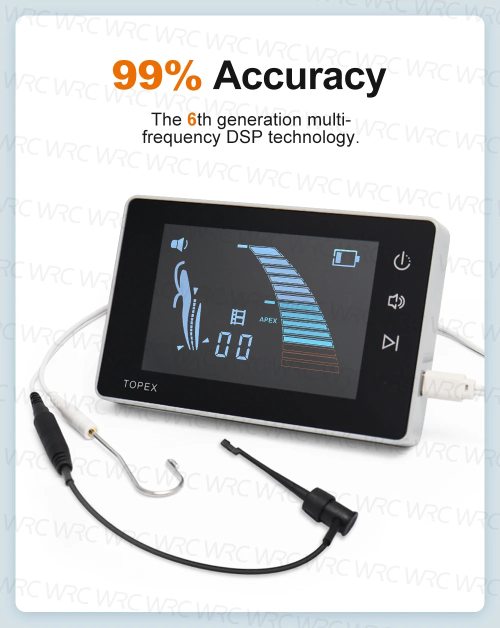 Dental Endodontic Root Apex Locator Root Canal Rechargeable Battery LCD Screen Apical Locator Instrument Tool
