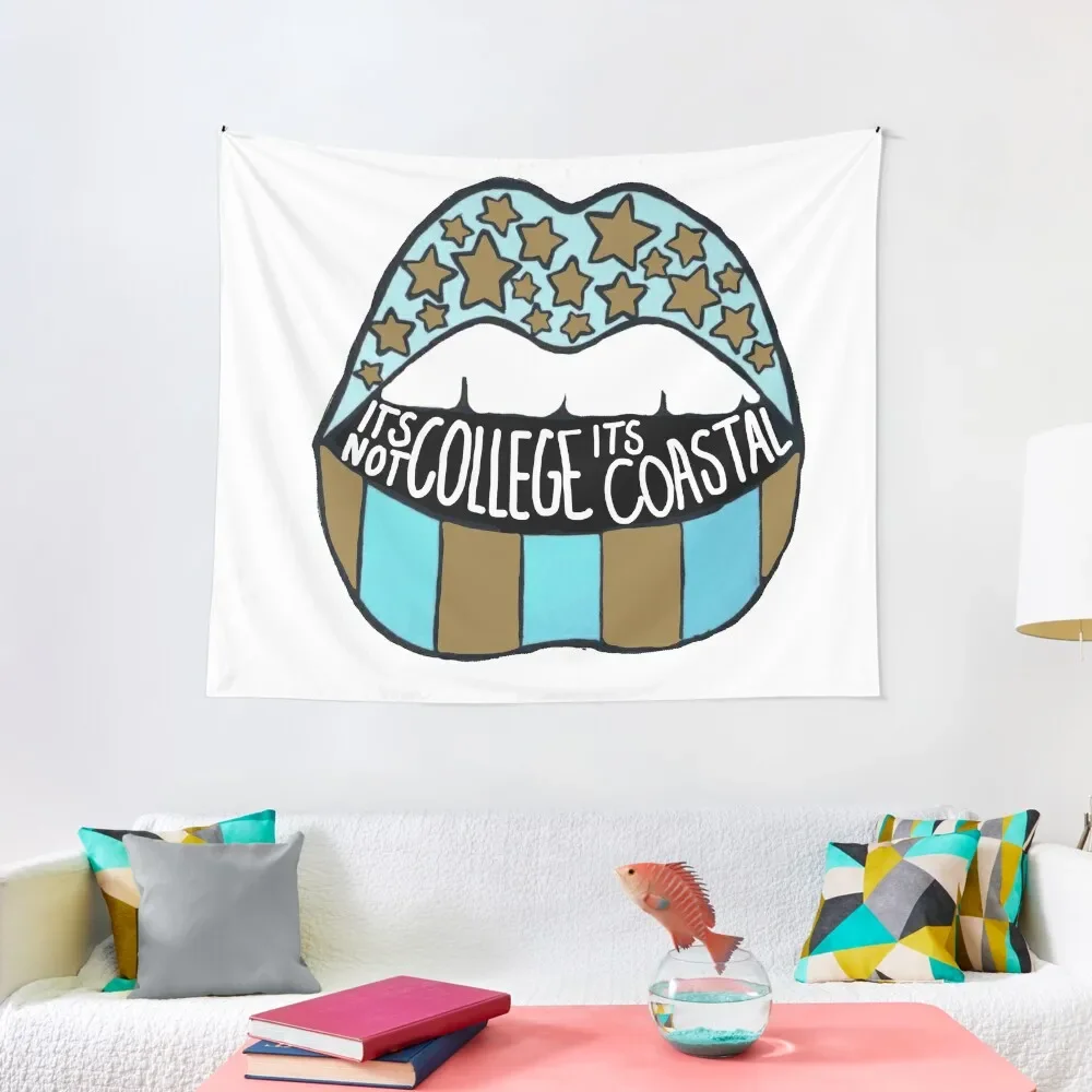 

its not college its coastal stars and stripes lips Tapestry Decorative Wall Murals Aesthetic Room Decors Tapestry