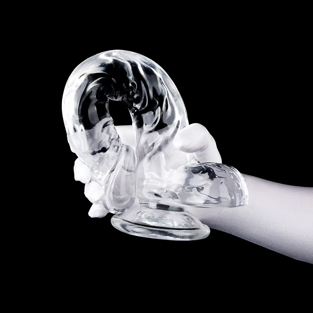 30.5cm XXL Curved And Upturned Realistic Soft Long Transparent Dildo Suction Cup Penis Anal Sex Toy Huge Dick sex toys