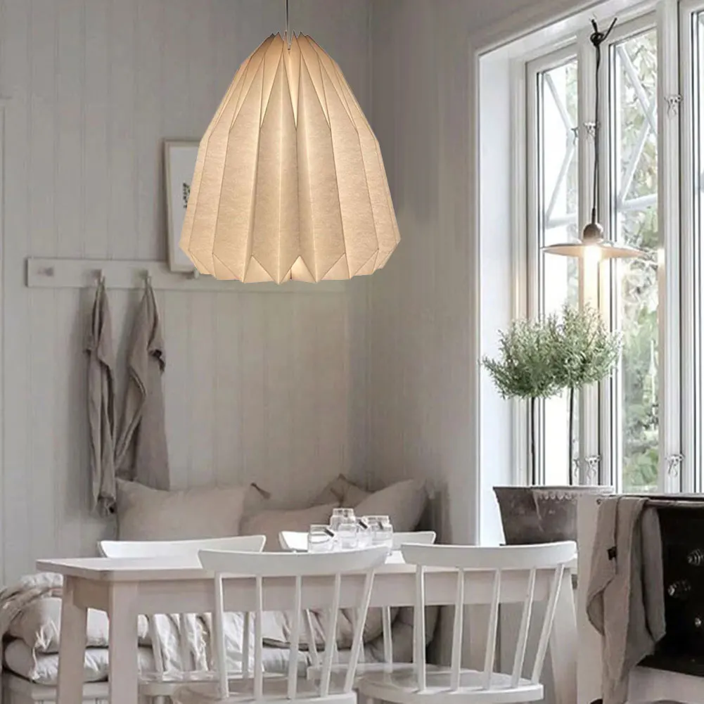Description Picture 6 of itemOrigami Ceiling Lampshade Nordic Style Hanging Lamp Cover Creative Folding Pendant Light Shade for Living Room Chandelier Decor
