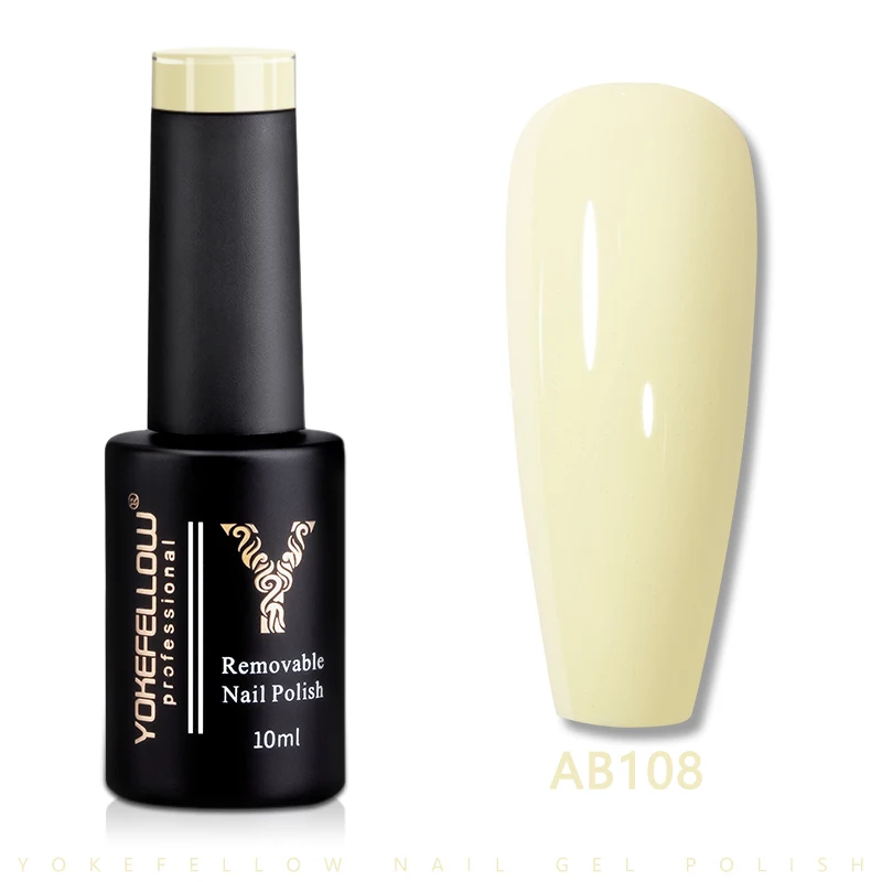 

YOKEFELLOW UV LED Gel Nail Polish Orange AB108 10ML Professional Semi-permanent Gel Varnishes for Nails