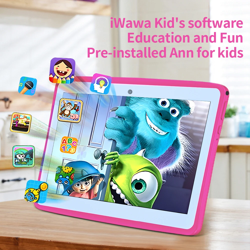 Sauenaneo New 10.1-inch Kids Tablet Android Children's Game Education Tablet Quad Core 4GB RAM 64GB ROM  Android 11 4