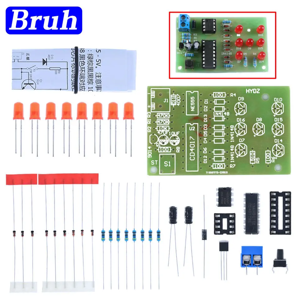 NE555 Deurbelsuite Elektronische productie Deurbelsuite DIY-kit Ding dong deurbel PCB-laslaboratorium kopen vanaf een prijs van 0.98