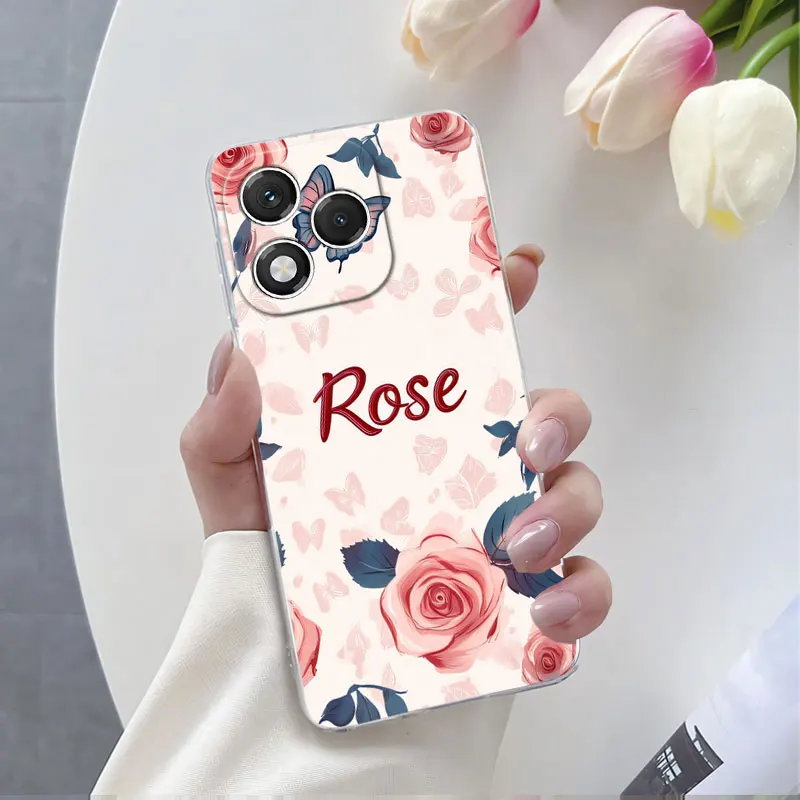 Luxury Fashion Clear Marble Flower Phone Case - Transparent Soft Silicone Protective Cover