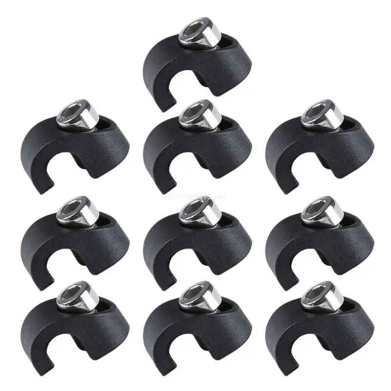 

10 Pcs Bike Fork Brake Hose Guides Bicycles Fork Brake Cable Housing Clamps CShaped Fixed Buckles Cable Hose Clamp