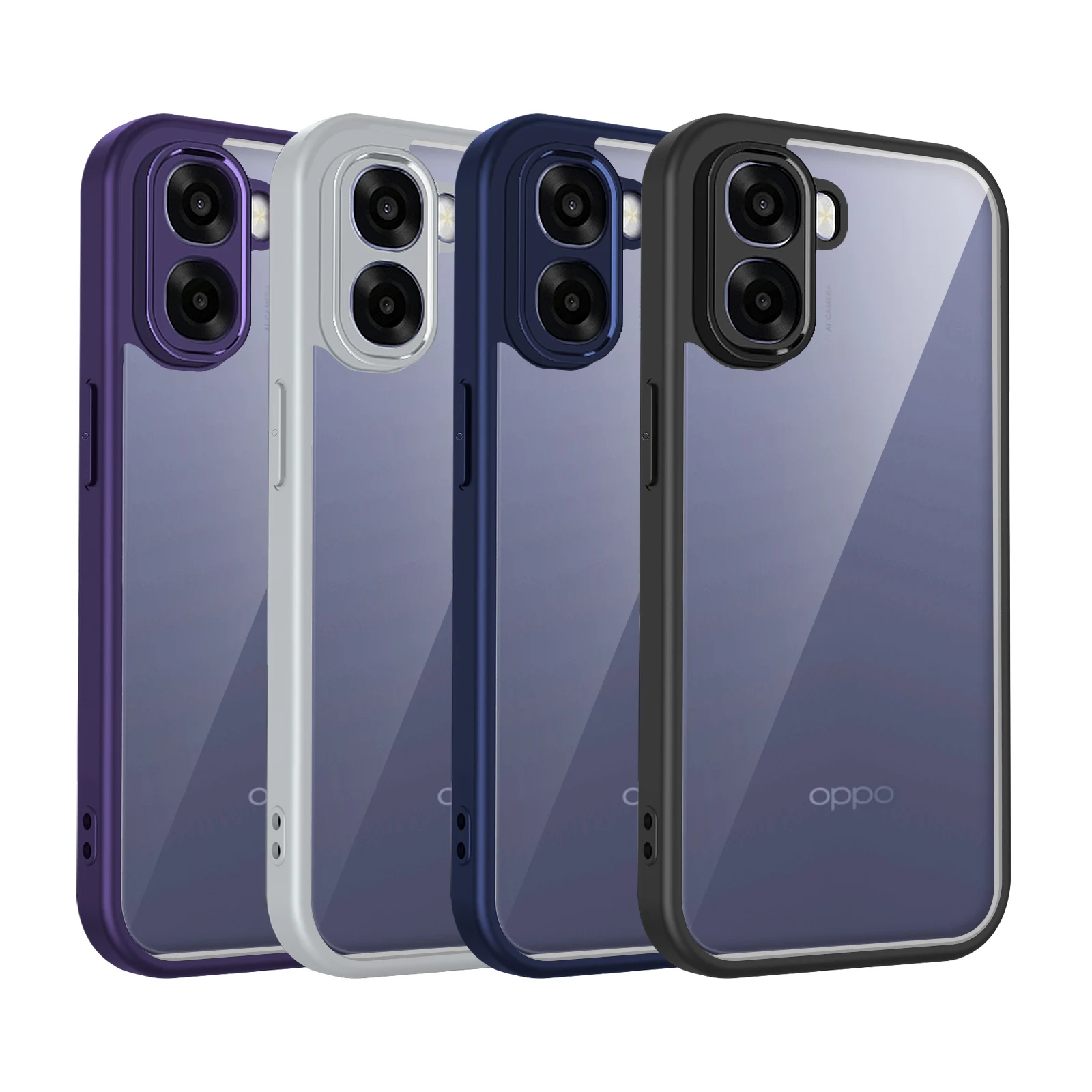 Enhanced Air Cushion Silicone Bumper Matte Back Cover Hard Phone Case