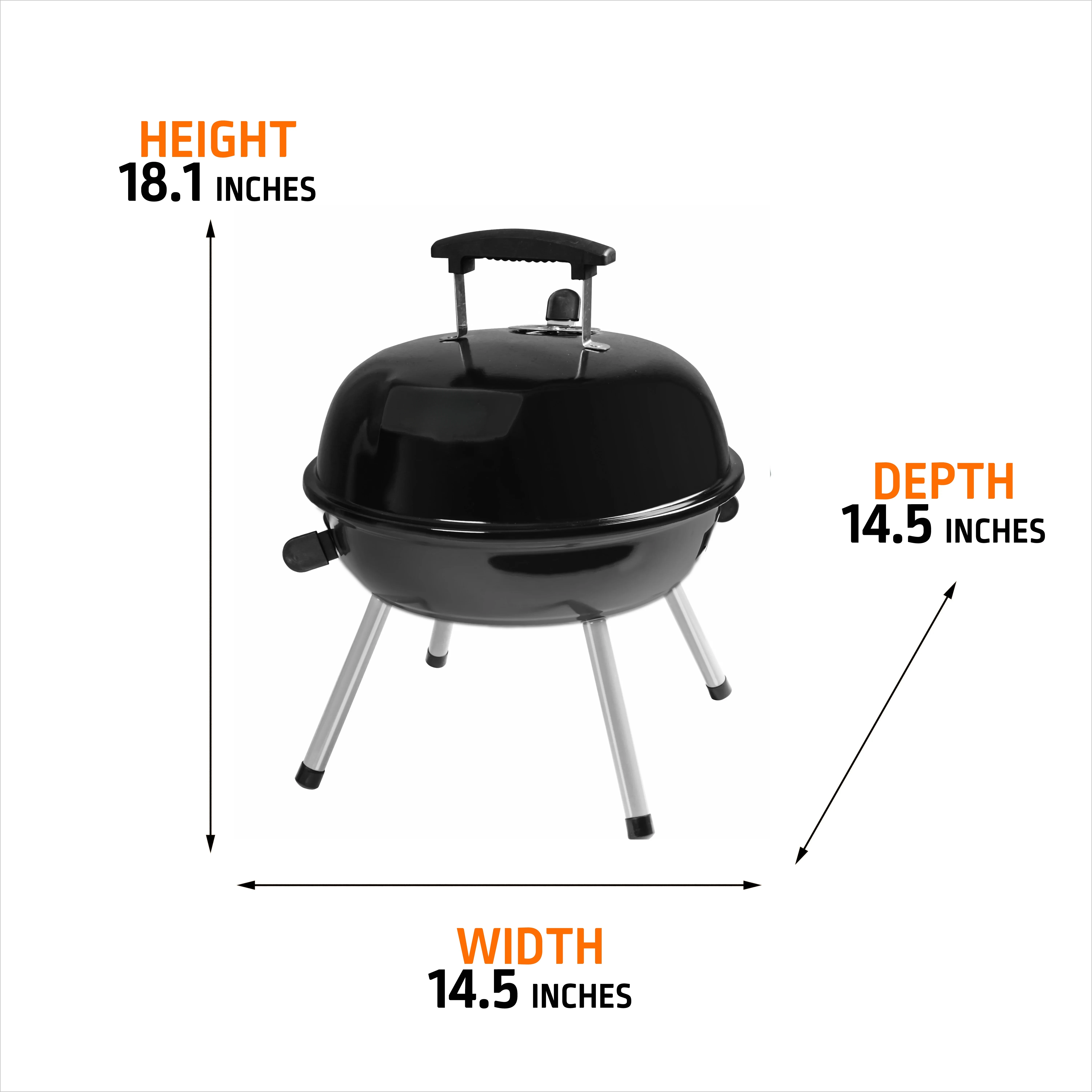 14.5'' Charcoal Tabletop Portable Grill 3