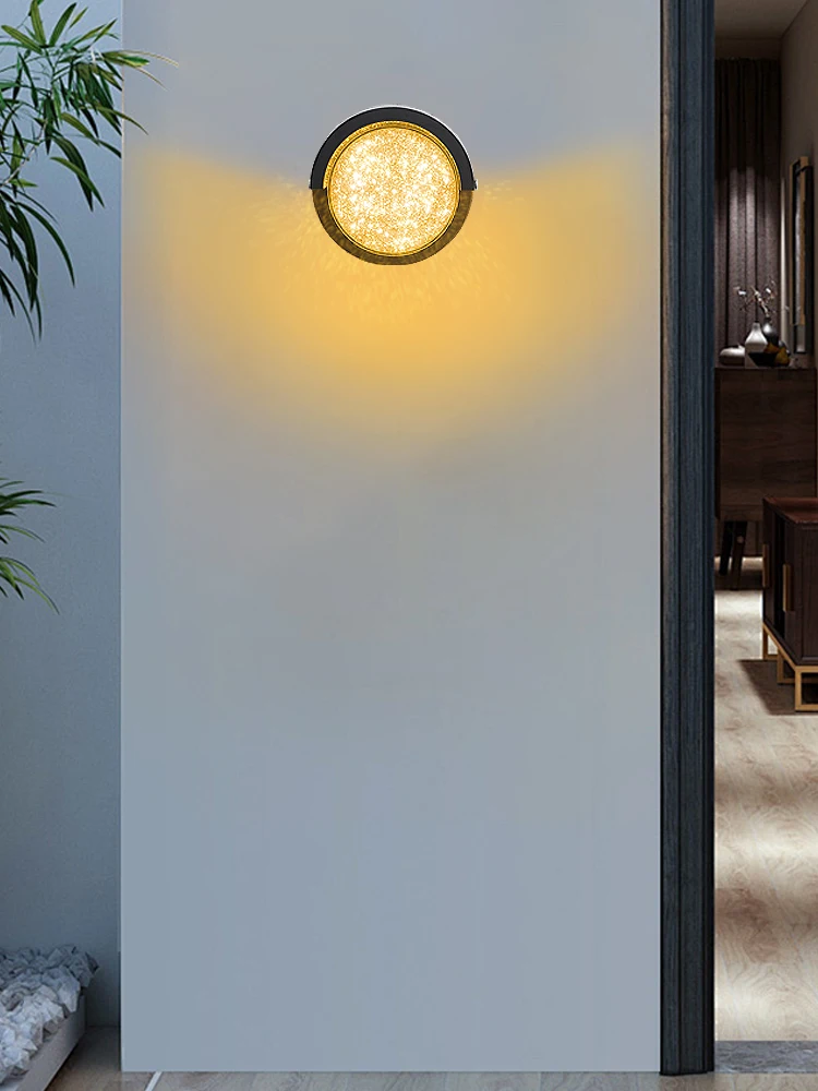 Description Picture 3 of itemModern Crystal LED Wall Light Outdoor Waterproof Decor Lights garden balcony terrace villa entrance door wall lamp