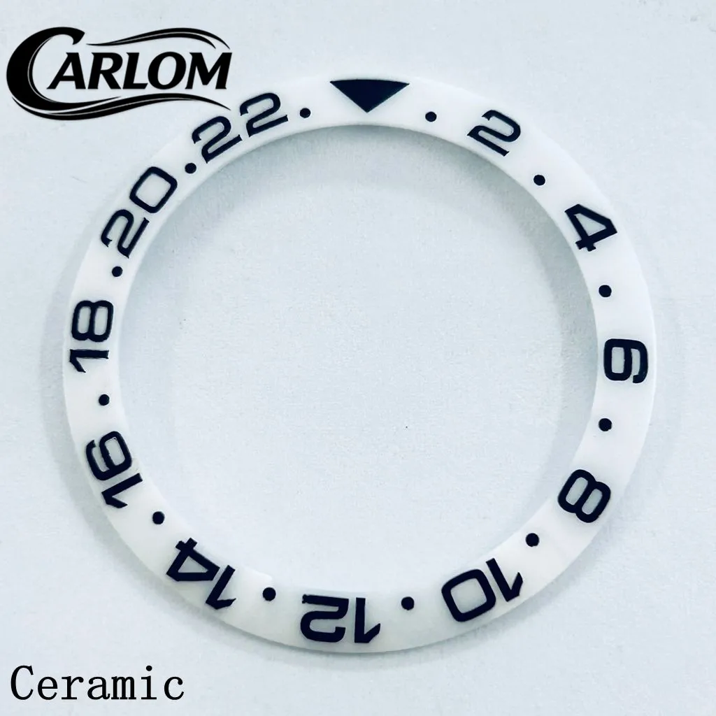 Multicolor GMT Aluminum/Ceramic Sloping Bezel Insert for 40mm Watch Case - Premium Watch Accessory